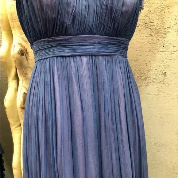 LAILA DRESS CHIFFON MAXI PURPLE BLUE SIZE 4 SMALL - Picture 9 of 16
